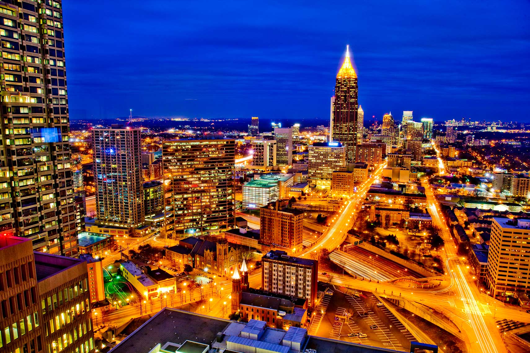 Atlanta Skyline Photography At Night Atlanta Photographer Chris Hamilton