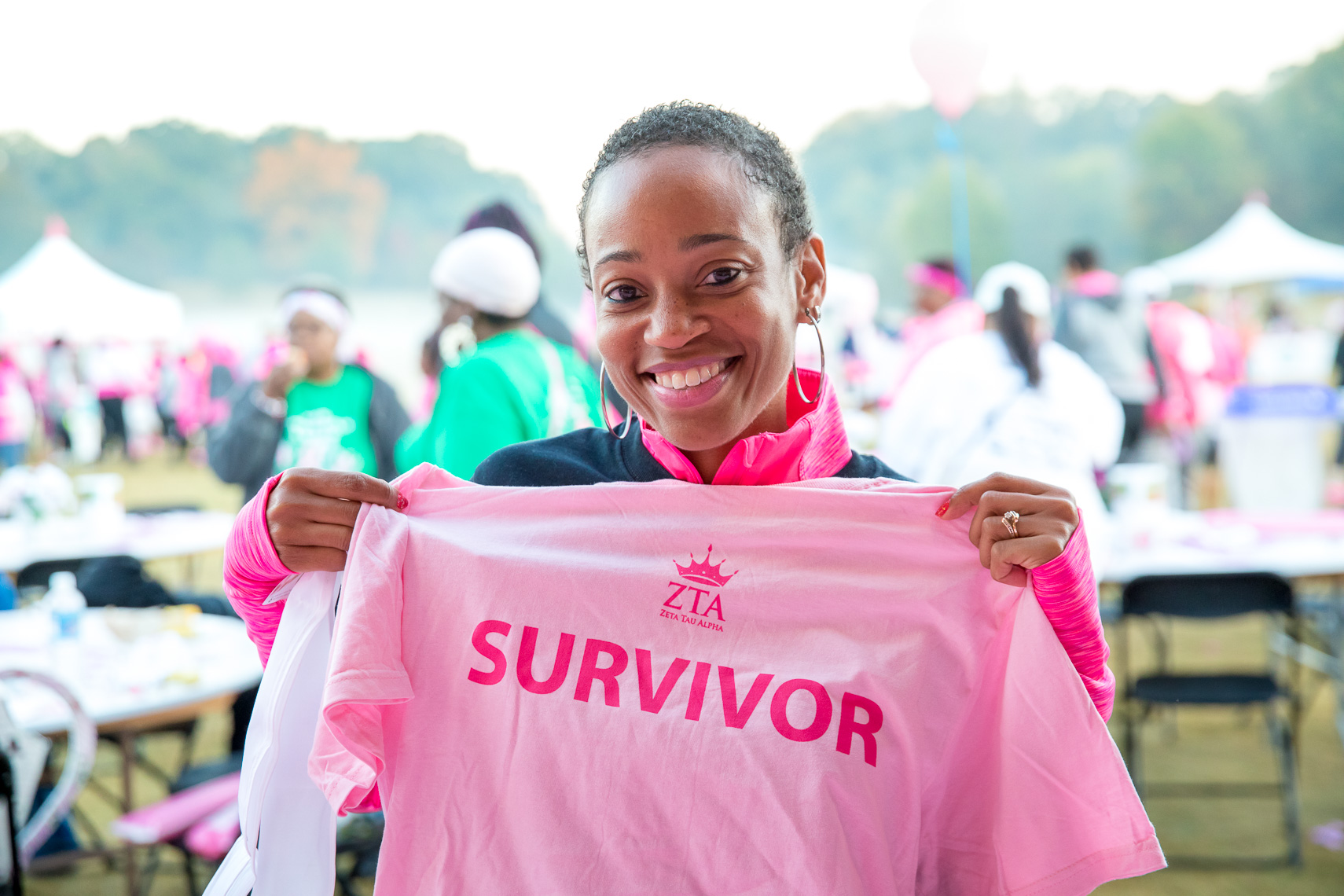 Smiling Cancer Survivor Event Photography