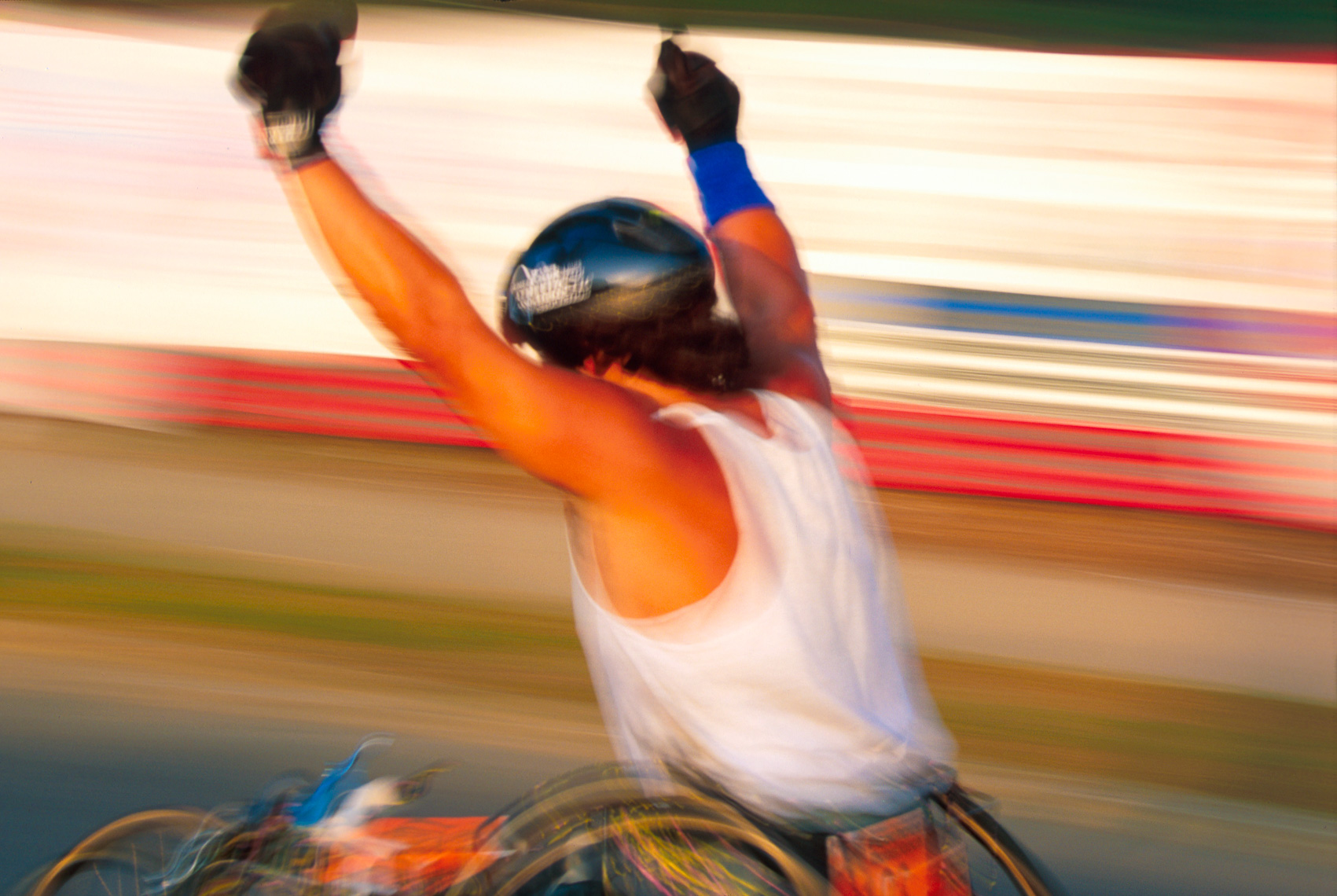Victory Celebration Wheelchair Athlete